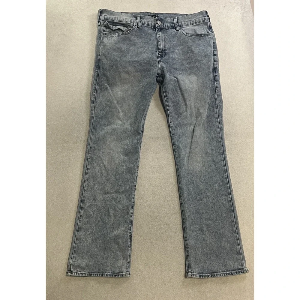 True Religion Billy Relaxed Bootcut Jeans Men's 38x33 Blue Flap Pockets USA Made